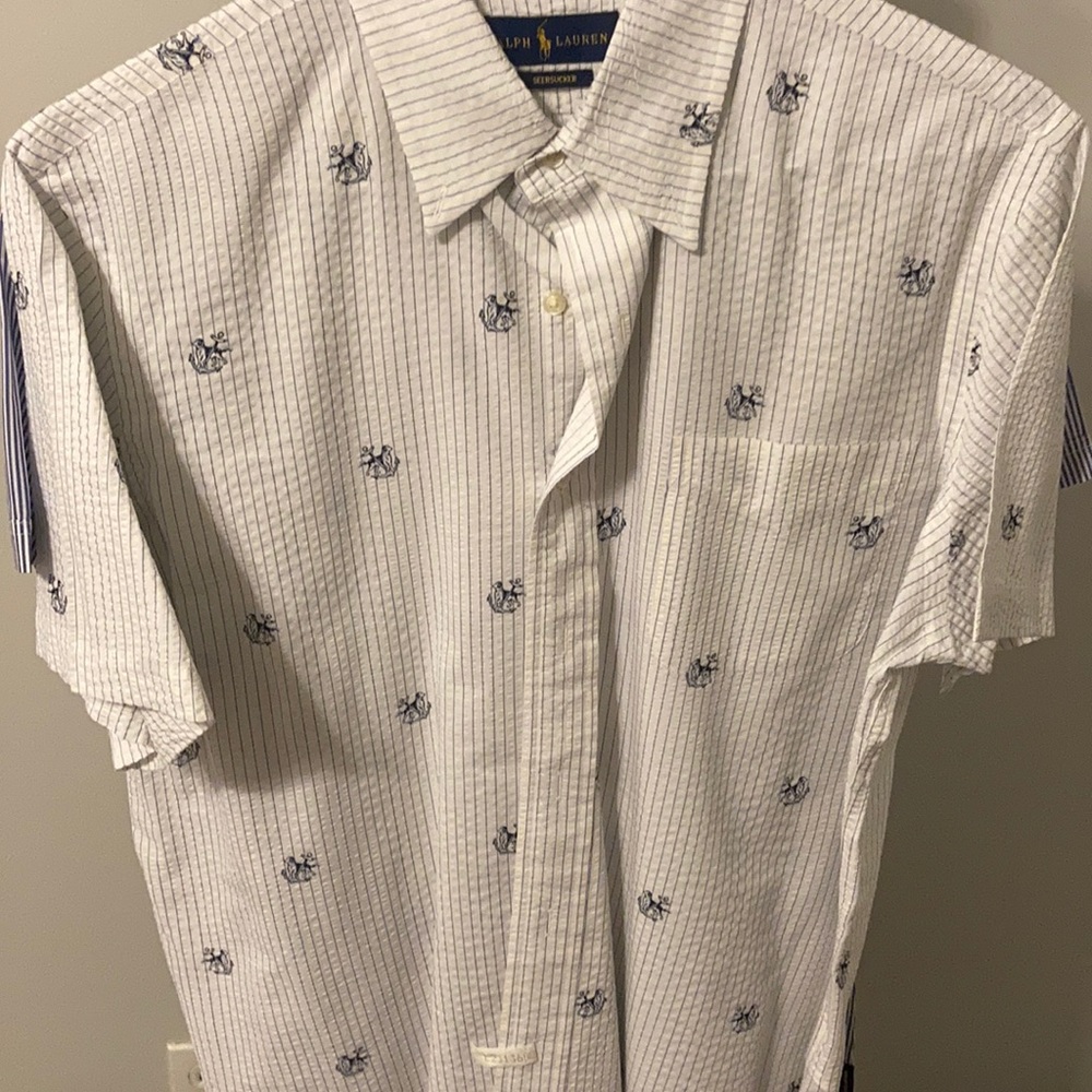 Ralph Lauren Half sleeve white shirt SeerSucker
